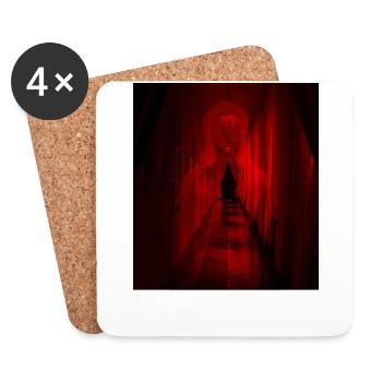 Fantôme rouge - Dessous de verre (lot de 4) - blanc - Devant
