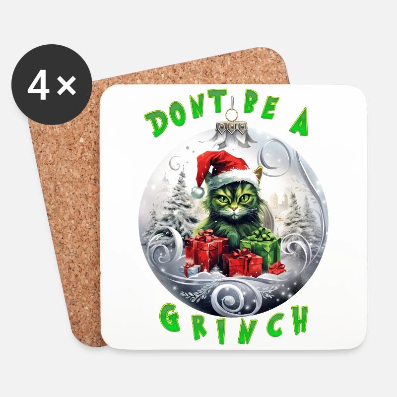 Dontbeagrinch - Untersetzer (4er-Set) - Weiß