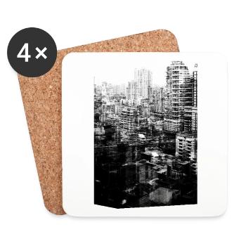 jungle urbaine - Dessous de verre (lot de 4) - blanc - Devant