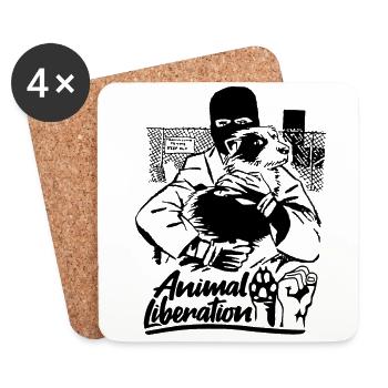 Animal Liberation - Coasters (set of 4) - white - Front