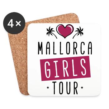 Majorque coeur girls tour - Dessous de verre (lot de 4) - blanc - Devant