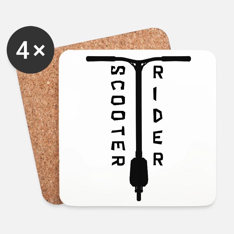 Scooter 3 - Dessous de verre (lot de 4) - blanc