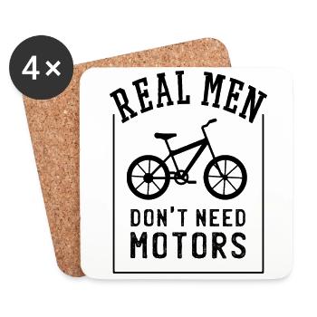 Design amusant pour tous les cyclistes - Dessous de verre (lot de 4) - blanc - Devant