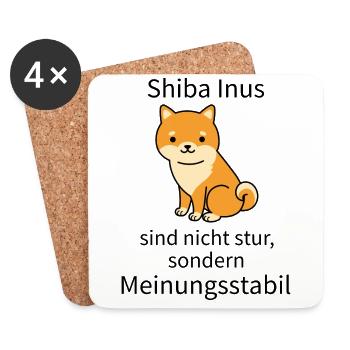 Shiba Inu Hund Hundeliebhaber - Untersetzer (4er-Set) - Weiß - Vorne