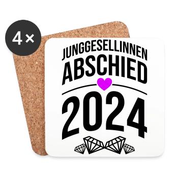 Hen Party 2024 Bride - Coasters (set of 4) - white - Front