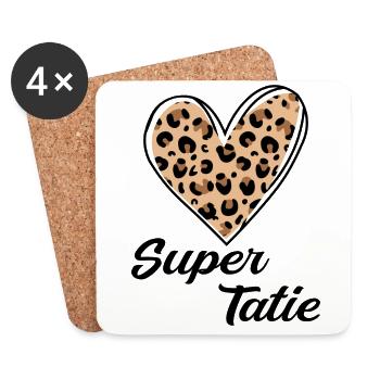 Super Auntie - Coasters (set of 4) - white - Front