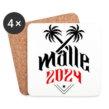 Malle 2024 Palma de Majorque - Dessous de verre (lot de 4) - blanc - Devant