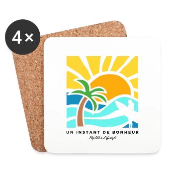 SUNSHINE BONHEUR - Dessous de verre (lot de 4) - blanc - Devant