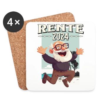 Pension 2024 Pensioner Pensioner Legend Retirement - Coasters (set of 4) - white - Front