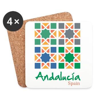 Andalusian Tiles 4 - Dessous de verre (lot de 4) - blanc - Devant