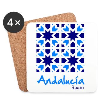 Andalusian Tiles 6 - Dessous de verre (lot de 4) - blanc - Devant