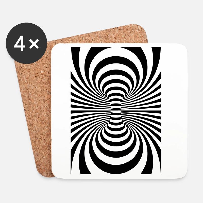 Cool Art,Art,Art,Design,Circles, - Coasters (set of 4) - white