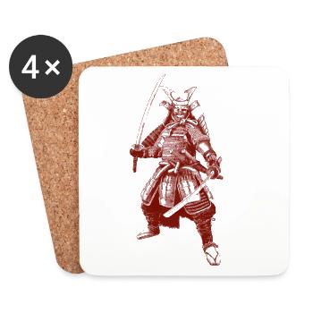 Samurai - Dessous de verre (lot de 4) - blanc - Devant