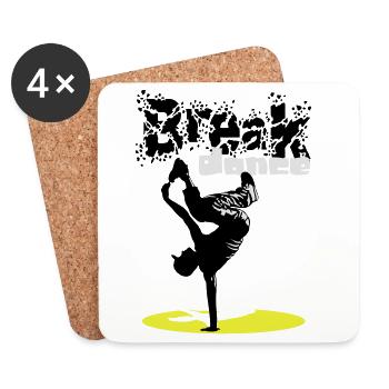 Breakdance flex - Untersetzer (4er-Set) - Weiß - Vorne