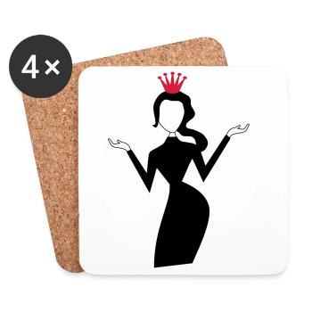 Top model - Coasters (set of 4) - white - Front
