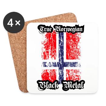 Trve/ True Norwegian Black Metal - Untersetzer (4er-Set) - Weiß - Vorne