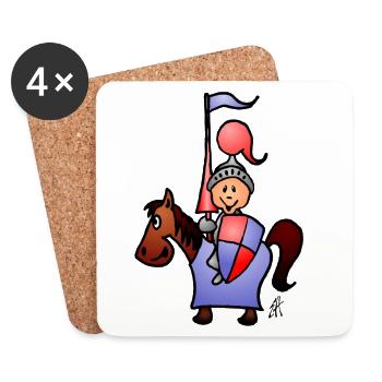 Chevalier - Dessous de verre (lot de 4) - blanc - Devant