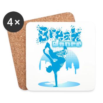 City breakdance - Untersetzer (4er-Set) - Weiß - Vorne