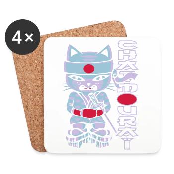 Chat mouraï flex - Untersetzer (4er-Set) - Weiß - Vorne