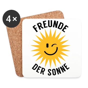 Freunde der Sonne - Untersetzer (4er-Set) - Weiß - Vorne