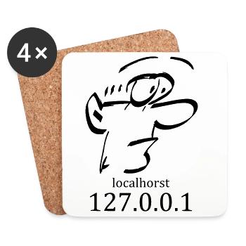 local-horst - 127.0.0.1 - localhorst - Coasters (set of 4) - white - Front