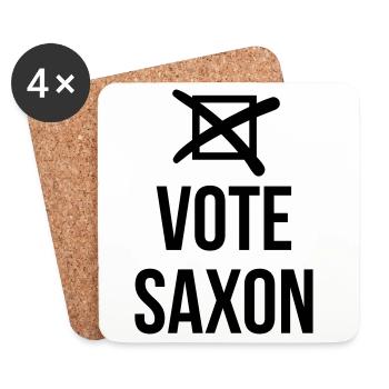 Vote Saxon - Coasters (set of 4) - white - Front