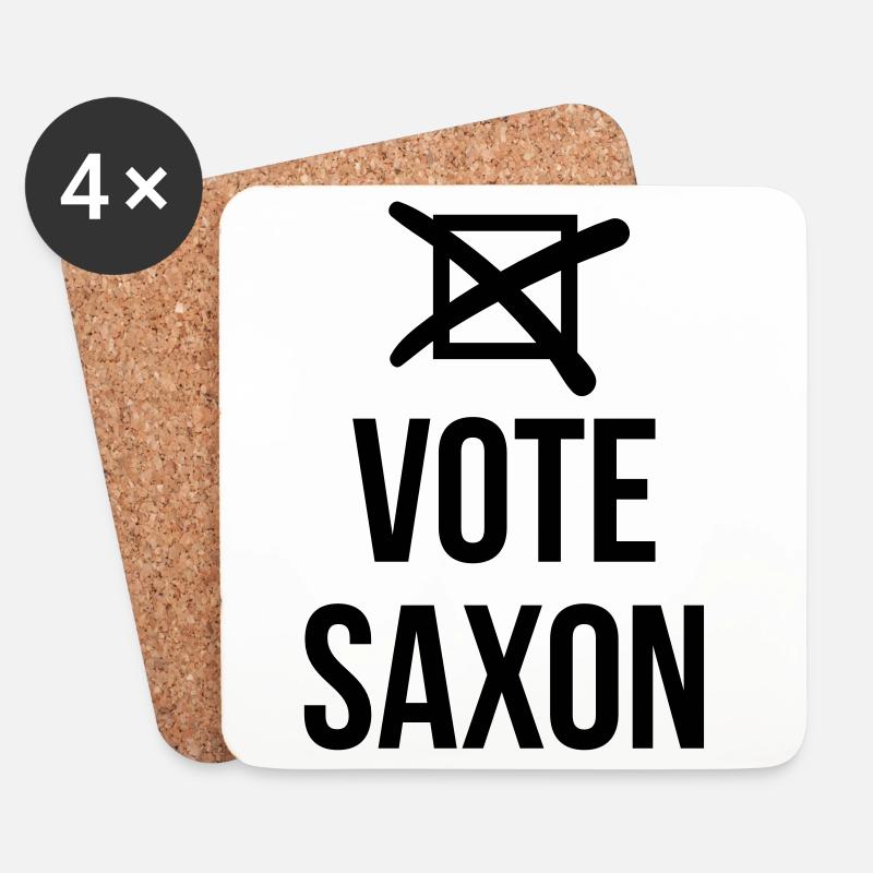Vote Saxon - Untersetzer (4er-Set) - Weiß