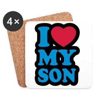 I love my son - Coasters (set of 4) - white - Front