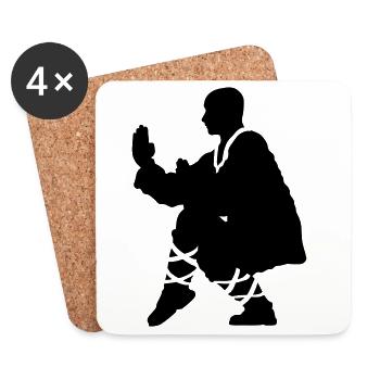 Kung fu Shaolin - Coasters (set of 4) - white - Front