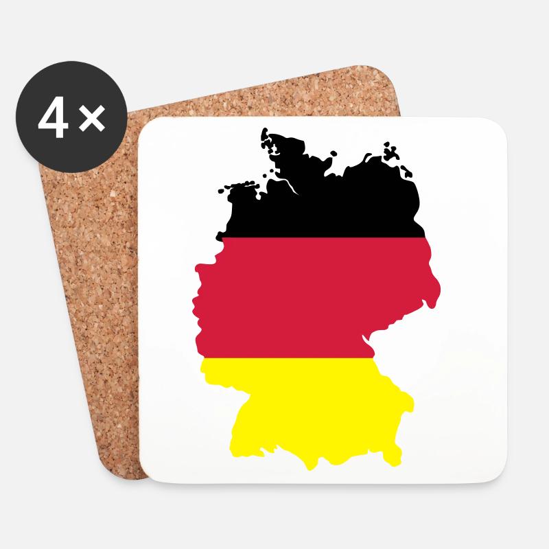 Germany - Coasters (set of 4) - white