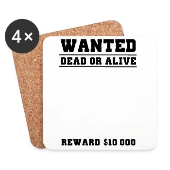 wanted selber gestalten - Untersetzer (4er-Set) - Weiß - Vorne