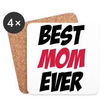 Best Mom Ever - Coasters (set of 4) - white - Front