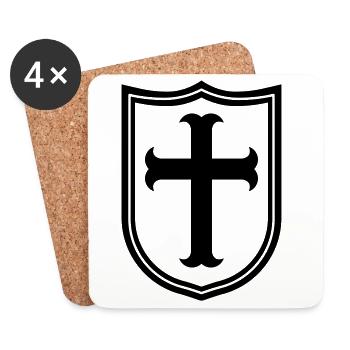 templar knight - Coasters (set of 4) - white - Front