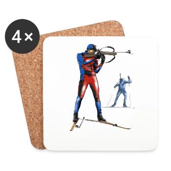 biathlon - Coasters (set of 4) - white - Front