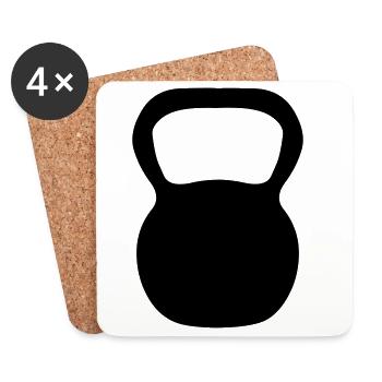 Kettle Bell - Coasters (set of 4) - white - Front