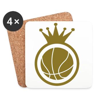 Basketball - Basket Ball - Game - Sport - Player - Dessous de verre (lot de 4) - blanc - Devant