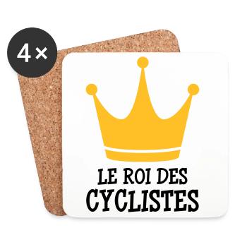 Cyclisme / Cycliste / Vélo / VTT / BMX - Dessous de verre (lot de 4) - blanc - Devant