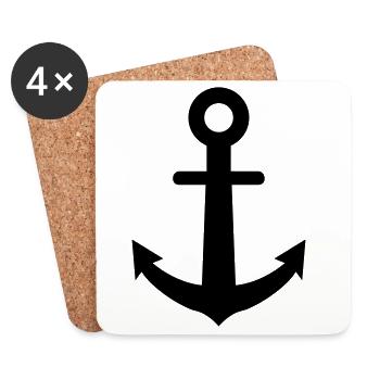 Sailor / Marine / Marin / Boat / Sea / Navy - Coasters (set of 4) - white - Front
