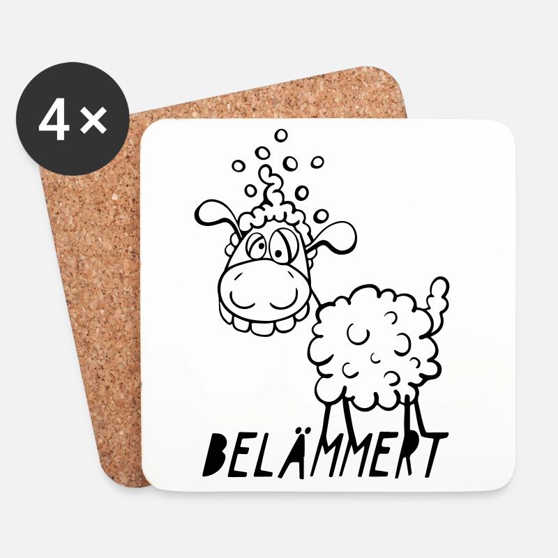 Schaf ist Belämmert - Untersetzer (4er-Set) - Weiß