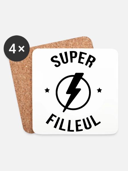 Filleul Filleule Baptême Parrain Marraine - Coasters (set of 4) - white