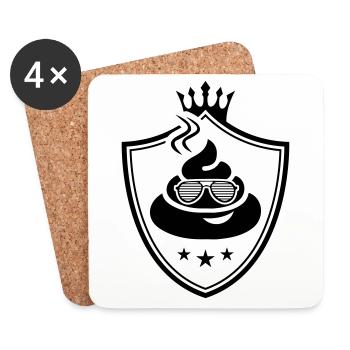 shit logo - Coasters (set of 4) - white - Front