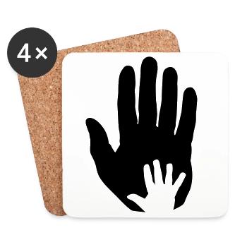 baby hand in hand - Coasters (set of 4) - white - Front