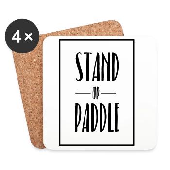 Stand up Paddle Sup Surf Sport - Coasters (set of 4) - white - Front