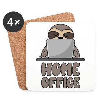 Homeoffice - Untersetzer (4er-Set) - Weiß - Vorne