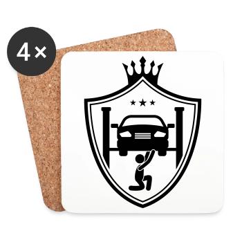 Car Car Werstatt Mechanic - Coasters (set of 4) - white - Front