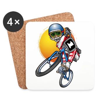 Bmx rider - Coasters (set of 4) - white - Front