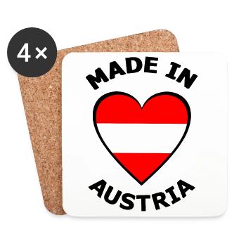 Made in Austria - Untersetzer (4er-Set) - Weiß - Vorne