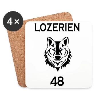 Lozérien - Dessous de verre (lot de 4) - blanc - Devant