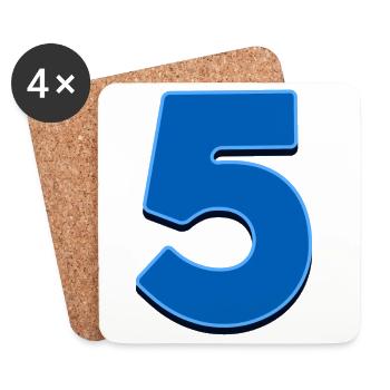 5 - Dessous de verre (lot de 4) - blanc - Devant