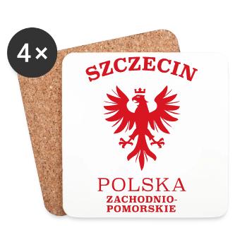 SZCZECIN Polen Polska Poland - Coasters (set of 4) - white - Front